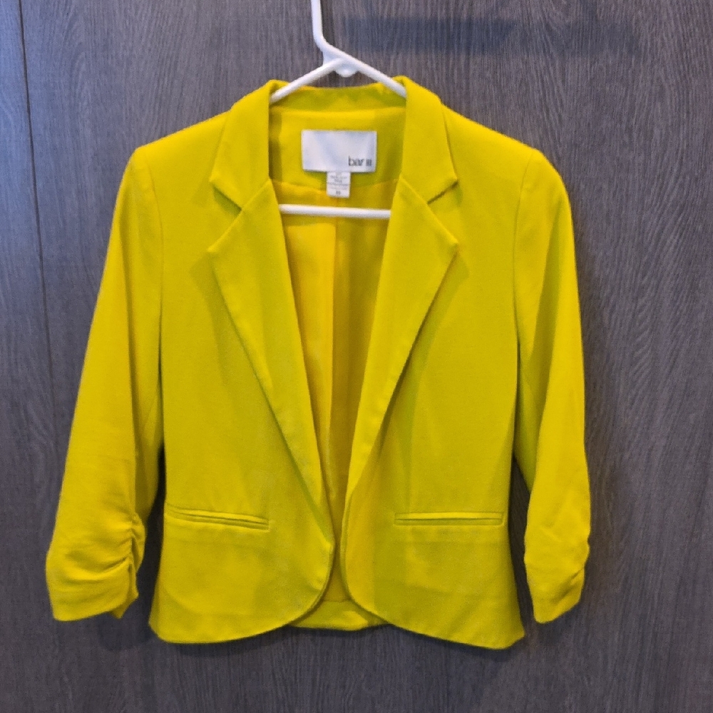 Bar III Women's Vibrant Yellow Blazer